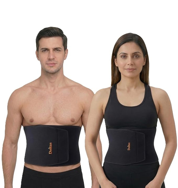 DOLTAS Sweat Slim Belt for Men & Women – Tummy Trimmer for Fat Loss, Stomach Shaping & Workout Support – Adjustable Waist Trainer for Enhanced Sweat & Core