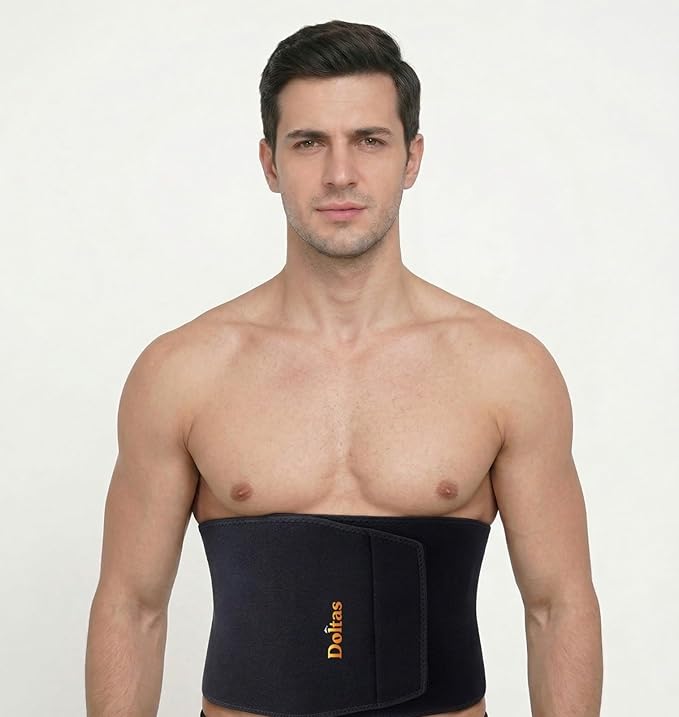 DOLTAS Sweat Slim Belt for Men & Women – Tummy Trimmer for Fat Loss, Stomach Shaping & Workout Support – Adjustable Waist Trainer for Enhanced Sweat & Core