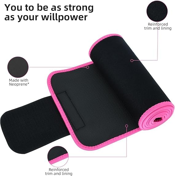 DOLTAS Sweat Slim Belt for Men & Women – Tummy Trimmer for Fat Loss, Stomach Shaping & Workout Support – Adjustable Waist Trainer for Enhanced Sweat & Core
