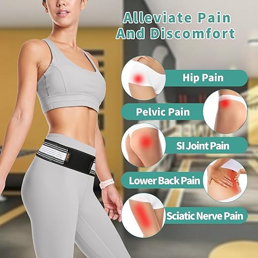 DOLTAS Sacroiliac SI Joint Hip Belt – Adjustable Hip Belt for Back Pain, Sciatica Belt, Pelvic Support Belt for SI Joint Pain & Lower Back Pain Relief – Unisex Support Brace for Men & Women