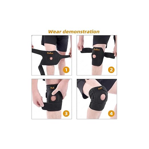 DOLTAS Open Patella Premium Knee Brace with Gel for Knee Pain Men & Women | Enhanced Support for Ligament Tear, Arthritis, Adjustable Bi-Directional Straps, Joint Pain Relief |Universal (Pack of 1)