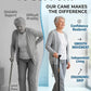 DOLTAS Walking Stick with Adjustable Height | Lightweight Cane for Senior Citizens | Ergonomic Grip Walking | Stable Base Leg Support Stick for Elderly, Patients & Disabled
