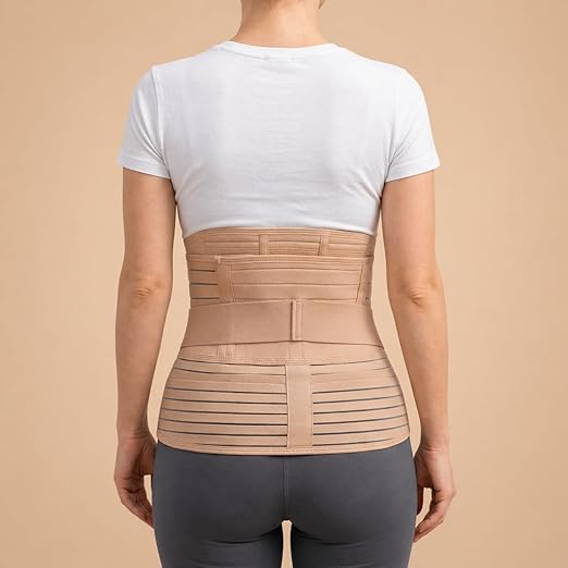 DOLTAS 3-in-1 Post Pregnancy Abdominal Belt for Women – C-Section Abdomen Belt & Belly Wrap for After Delivery Recovery – Adjustable Postpartum Belt, Maternity Belt for Waist, Pelvis & Tummy Support (Free Size) (Beige Skin)